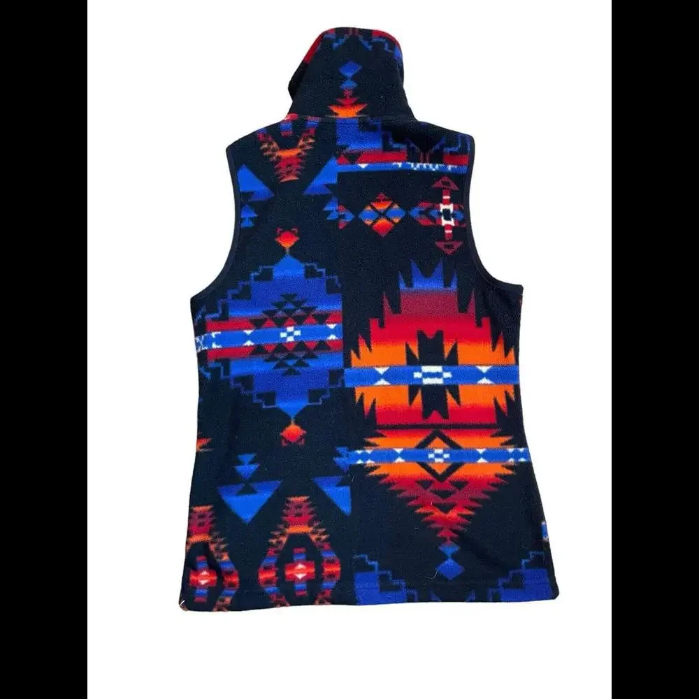 Ralph Lauren Chaps Aztec BlackFleece Vest Southwestern Sunset Full Zip Womens XS - Picture 3 of 10